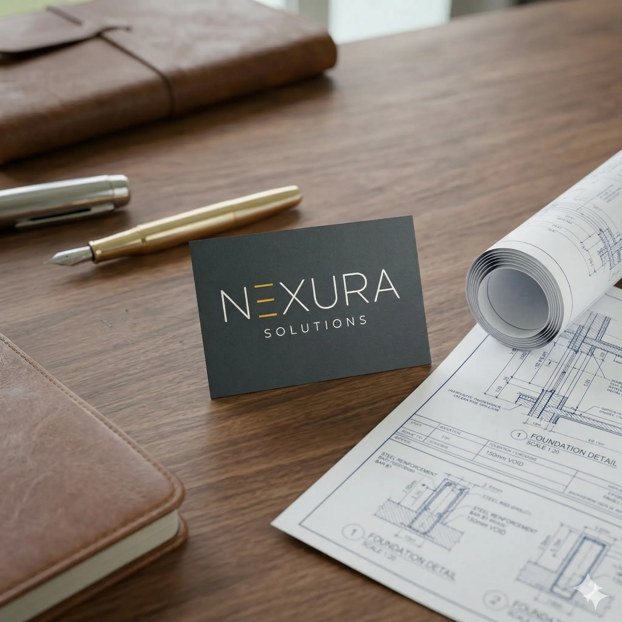 Nexura Solutions team on site in branded PPE, reviewing installation work