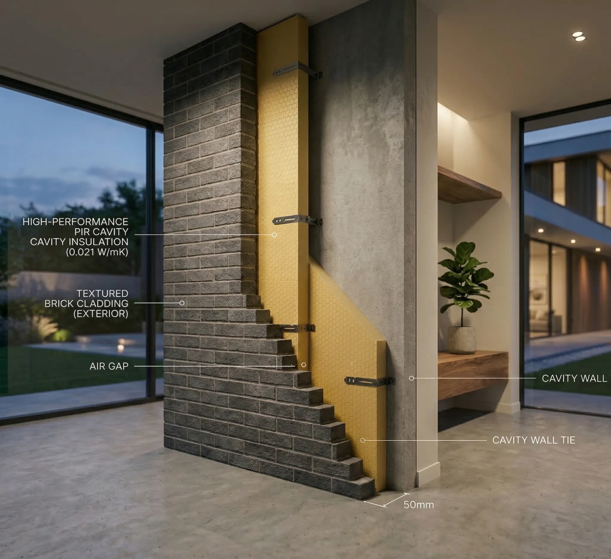 Cavity wall insulation being installed into external brickwork