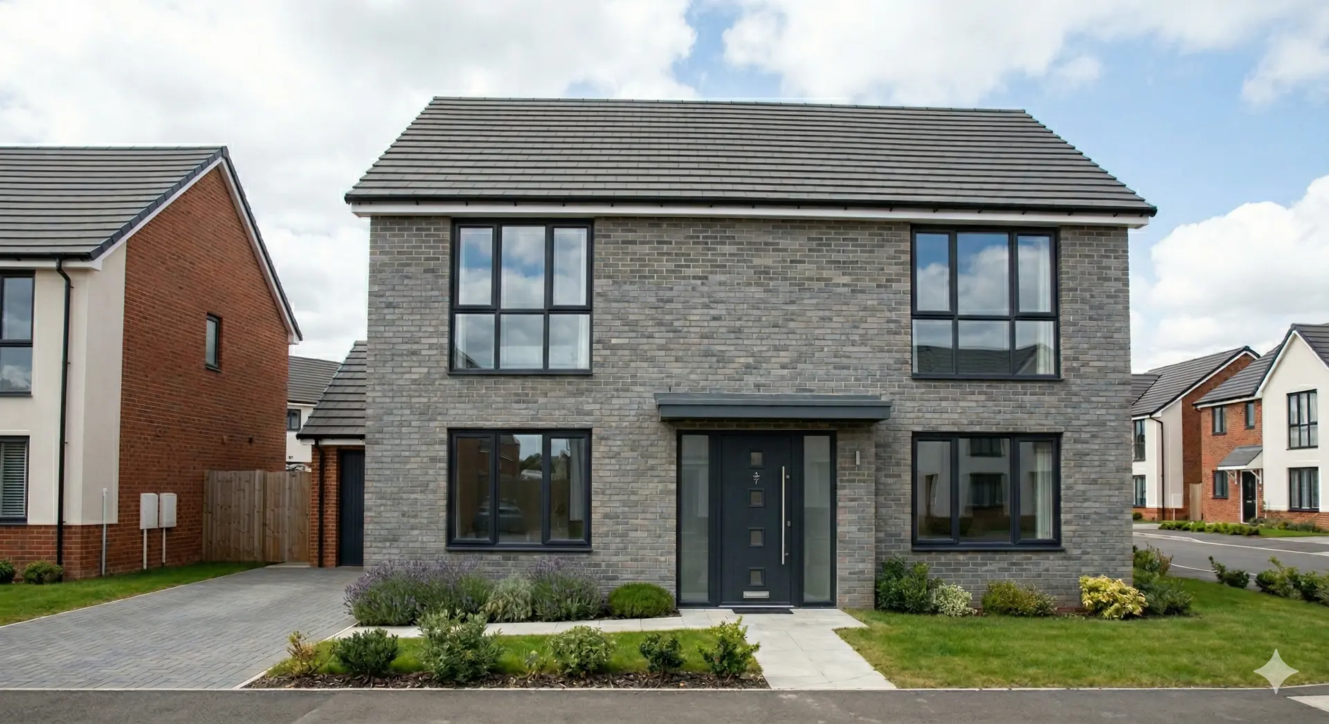 Energy-rated double glazed windows and composite doors installed on a UK home